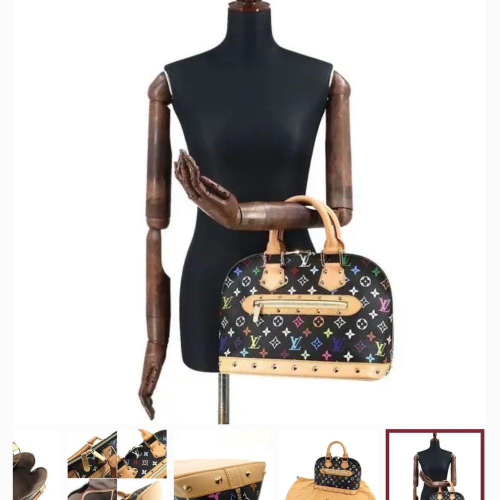 Louis Vuitton Alma PM Multicolor Monogram Handbag black